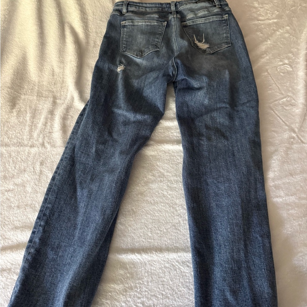 Risen High Rise Distressed Stretch Jeans 15/32 15 - Picture 8 of 11